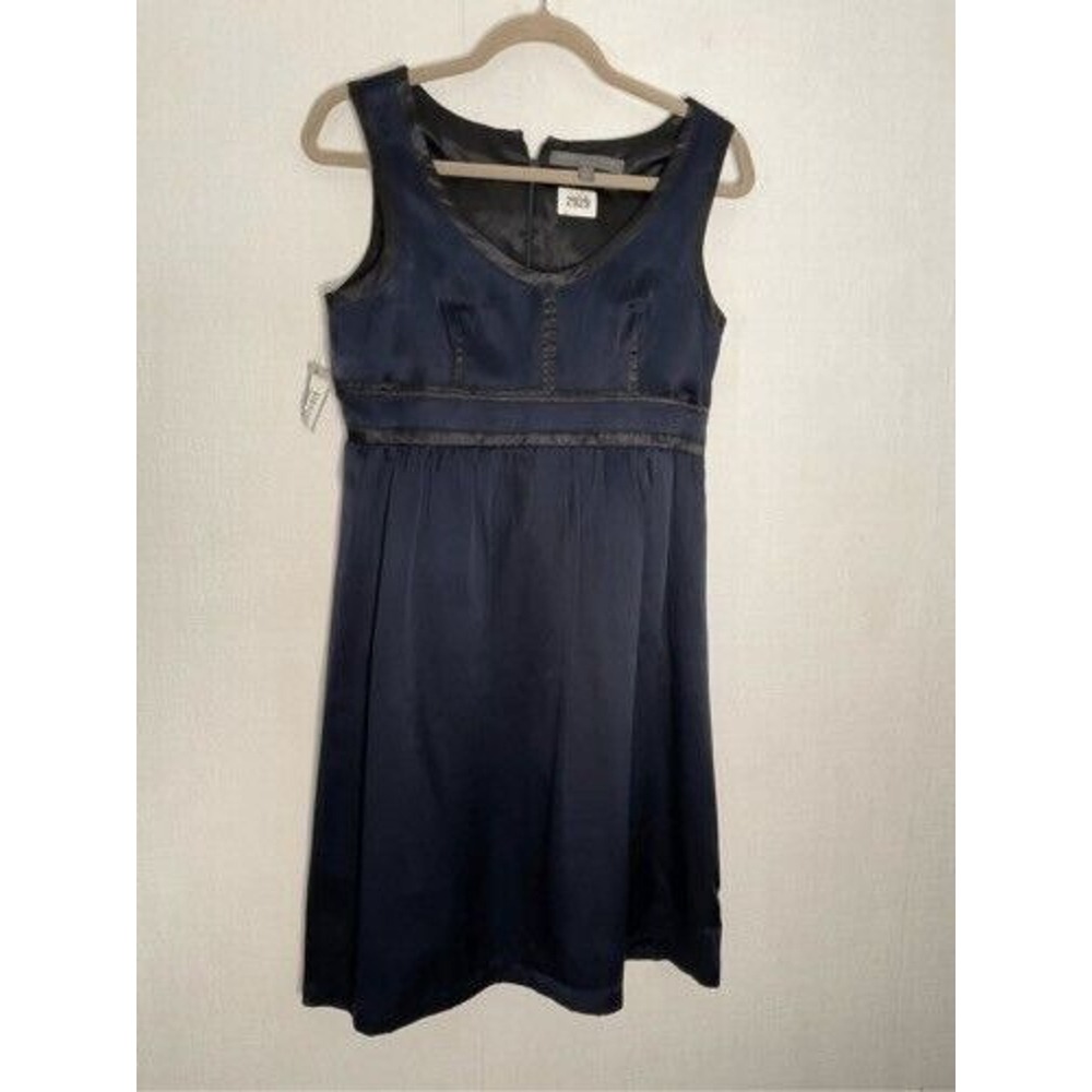 NWT Proenza Schouler Black/Blue Sleeveless Baby Doll Midi Dress Women 5 China
